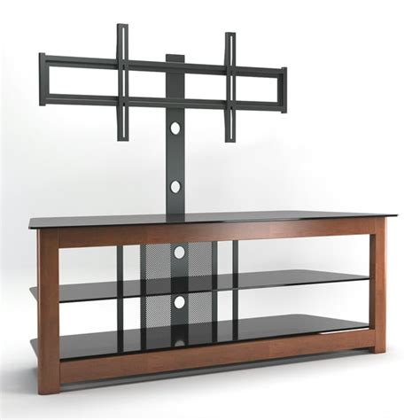 Bombay Floor Tv Stand With Cherry Wood Mount Entertainment Center