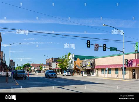 Main Street In Kalispell Montana Usa Stock Photo Alamy