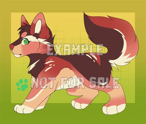 Furry Reference Base Diy Feral Fursona Wolf Etsy