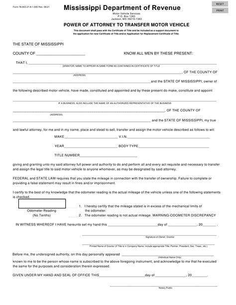 Form 78003 Download Fillable Pdf Or Fill Online Power Of Attorney To