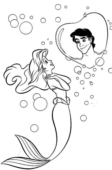 Ariel And Prince Eric Coloring Pages To Download And Print