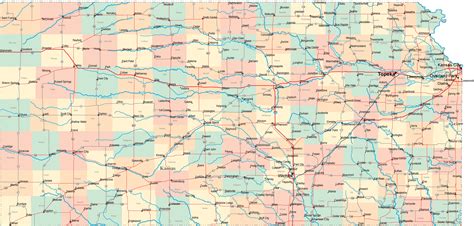 Kansas Travel Kansas Road Map Ks Highway Map Kansas Map Highway