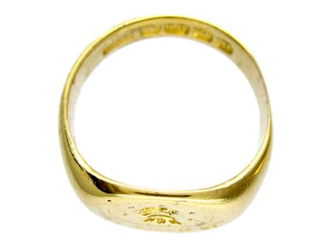 18ct Gold Signet Ring 190b The Antique Jewellery Company