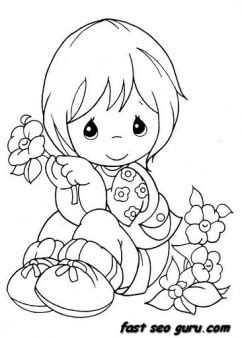 All movies and characters are tagged. Printable summer little boy with flowers coloring pages ...
