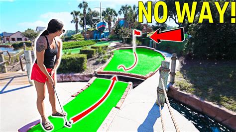 Epic Back To Back Hole In One At This Amazing Mini Golf Course Youtube