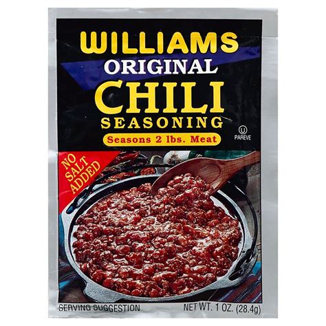 Williams Original Chili Seasoning Shop Spice Mixes At H E B