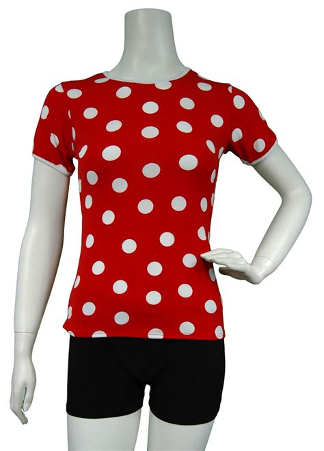 Insanity Red And White Minnie Polka Dot T Shirt Ebay