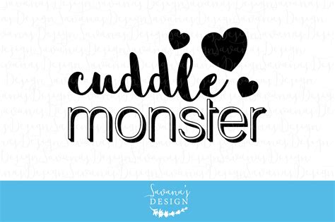 Cuddle Monster Svg Cut Files Illustrations ~ Creative Market