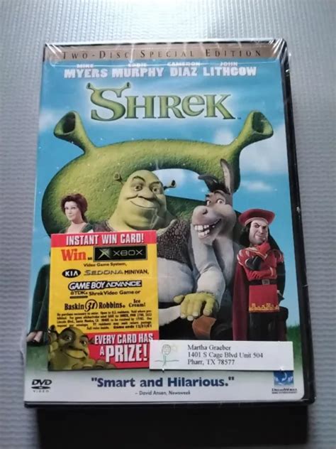 Shrek Dvd 2001 2 Disc Set Special Edition New Sealed 600 Picclick