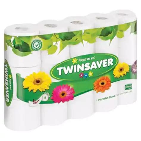 Twinsaver 1 Ply Toilet Rolls 15s 500 Sheets