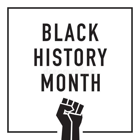 Black History Month Simple Vector Illustration With Blm Fist Stock