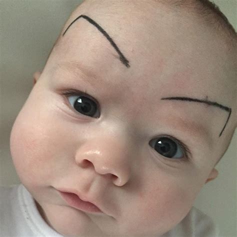 Weird Instagram Trend Babies With Makeup Eyebrows
