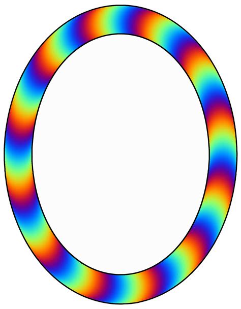 Darker Rainbow Oval Shape Clip Art Image Clipsafari
