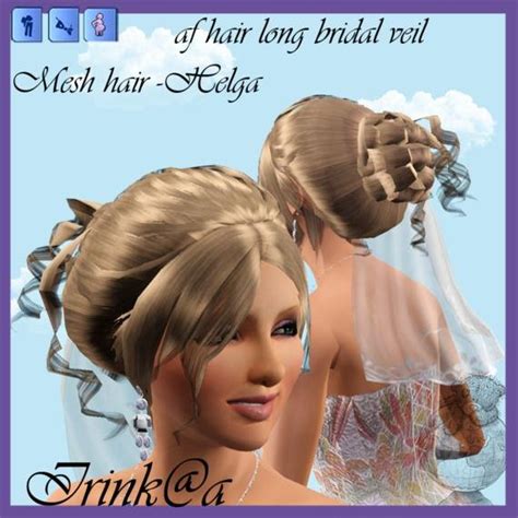 My Sims 3 Blog Af Hair Long Bridal Veil By Irishkakic