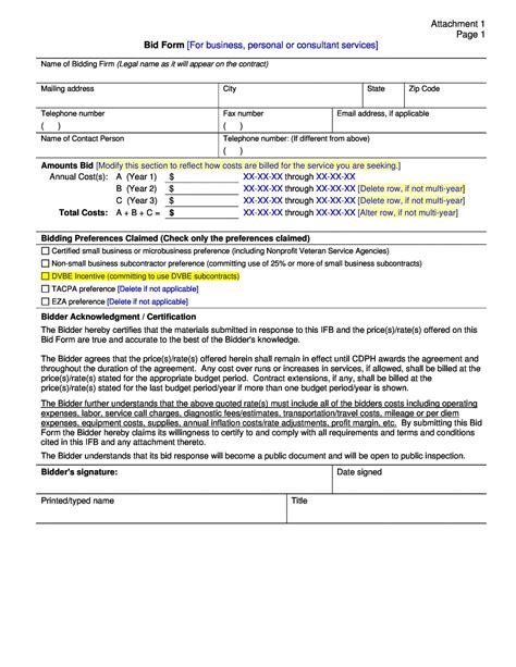 Free 31 Construction Proposal Template And Construction Bid Forms