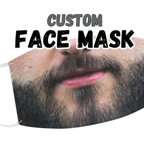 Personalized Face Mask With Your Beard Custom Beard Mask Etsy