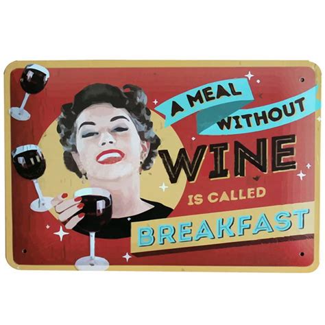 Metal Wine Signs Plaque Vintage Retro Tin Home Decor Plate Liqueur Board For Beverage Dinner Bar