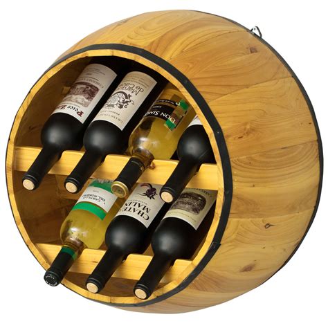 Buy Wholesale Qi003283 Wooden Barrel Shaped 14 Bottle Wine Rack