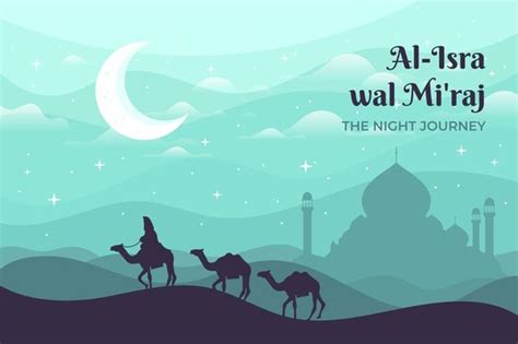 Flat isra miraj illustration | Free Vector #Freepik #freevector #