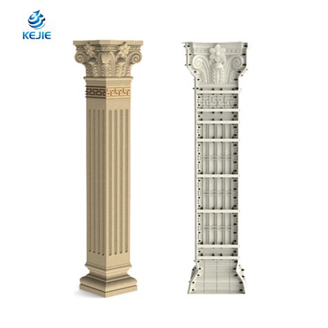 Crown Shape Square Concrete Plastic Column Roman Pillar Mold China