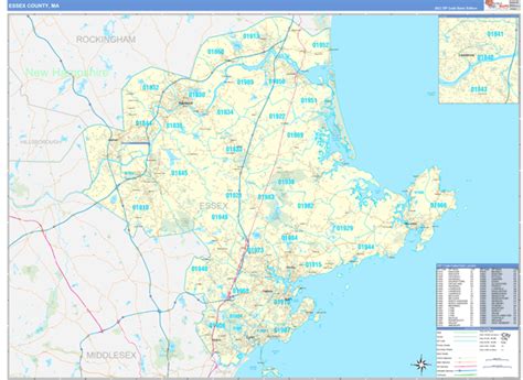 Essex County Ma Zip Code Maps Basic