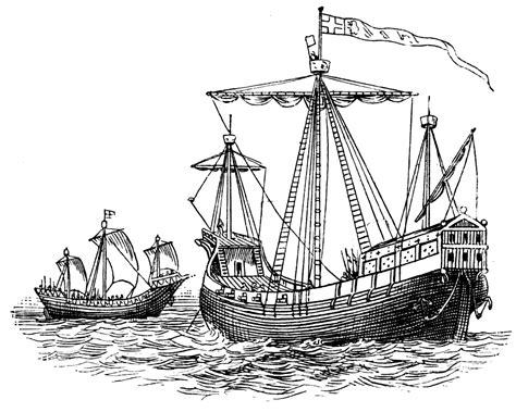 War Ships Of The 15th Century Clipart Etc