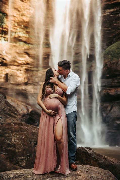 Maternity Waterfall Photography Outdoor Maternity Photos Maternity Photography Outdoors