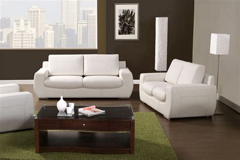 Modern White Living Room Set