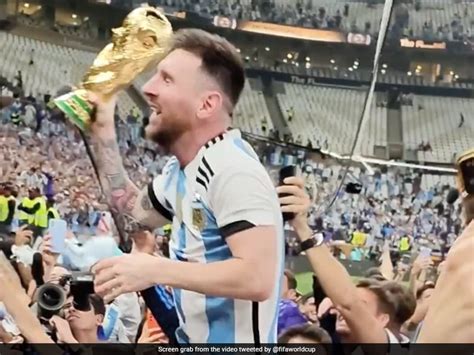 volume on argentina players lift lionel messi on shoulders celebrate world cup triumph with