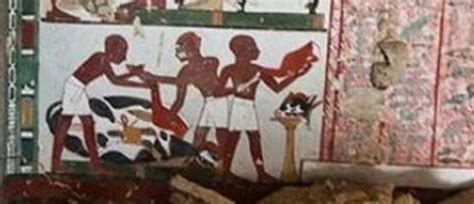 mural depicting kemet butchers 18th dynasty c 1549 bc to 1292 bc black egypt kemet relief