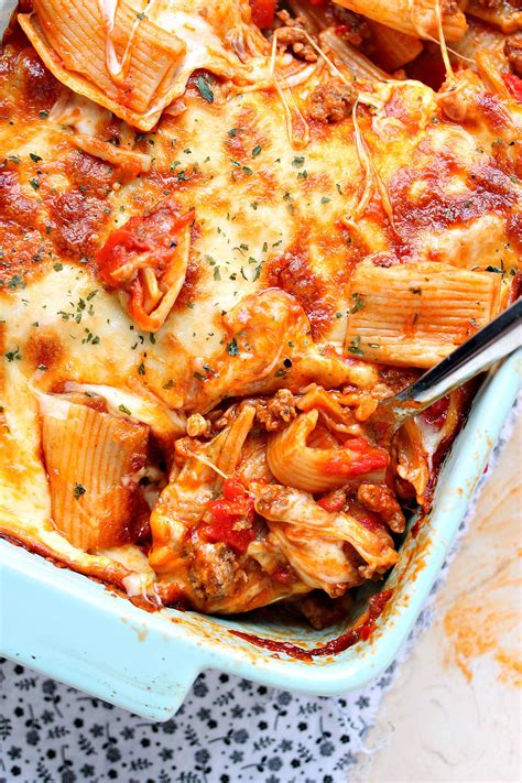 Easy Cheesy Pasta Bake With Sausage And Peppers From Cravingsofalunatic