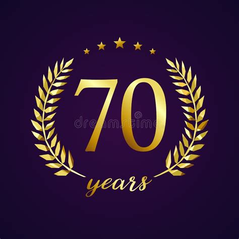 70 Years Old Luxurious Logo Stock Vector Illustration Of Design Logo