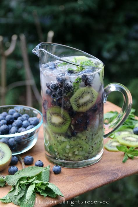 Kiwi Blueberry Mojito - Laylita's Recipes
