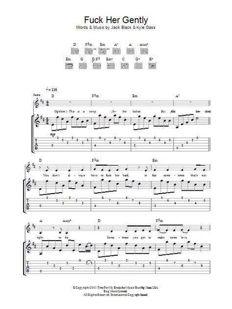 F Her Gently By Tenacious D Guitar Tab Guitar Instructor