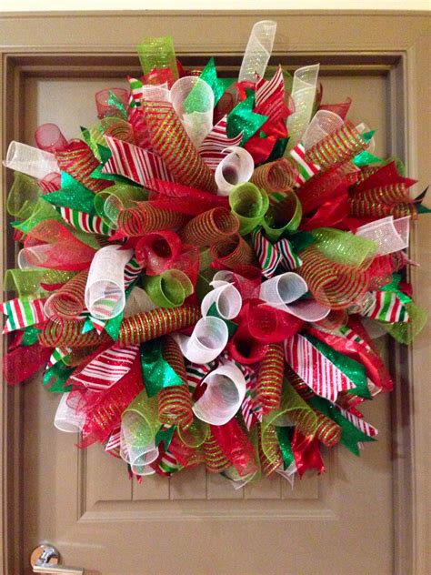 Another Curly Deco Mesh Christmas Wreath Deco Mesh Christmas Wreaths