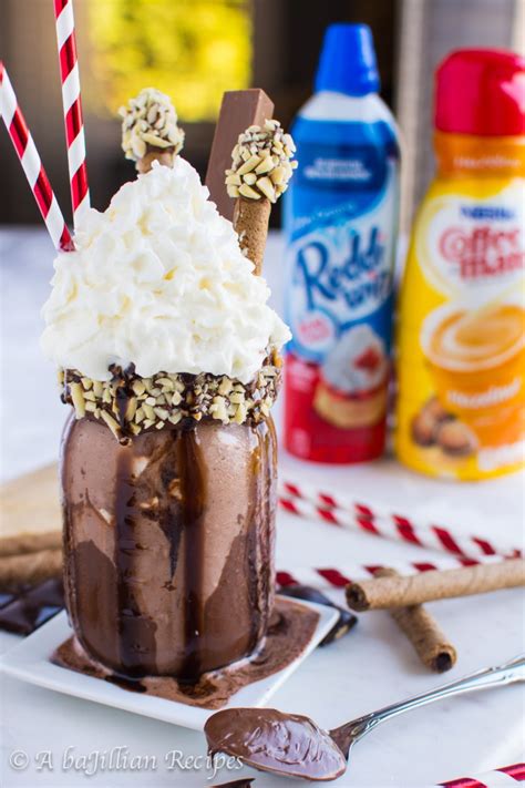 chocolate hazelnut milkshake a bajillian recipes