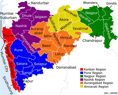 List Of Districts In Maharashtra District Map Area Population Literacy