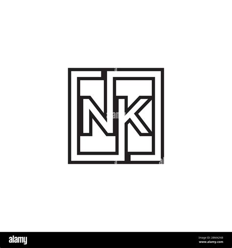 n k square letter lines logo design vector stock vector image and art alamy