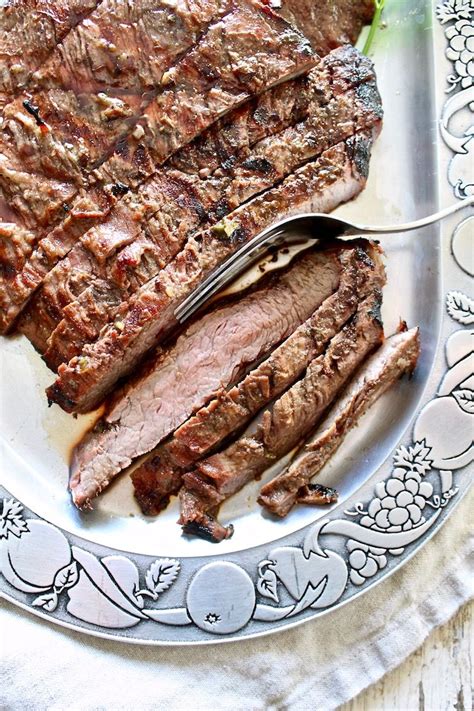 Marinated Grilled Flank Steak With Creamy Lime Sauce Recipe Steak