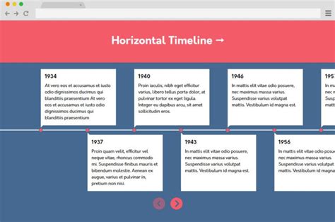 20 Free Horizontal Timelines Html And Css Templates