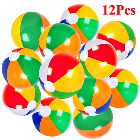 Inflatable Beach Ball Classic Rainbow Color Birthday Pool Party Favors