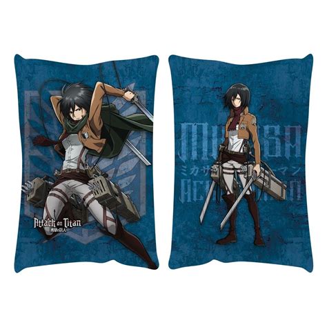 Attack On Titan Mikasa Ackerman Pillow 50 X 35 Cm Otakuhype
