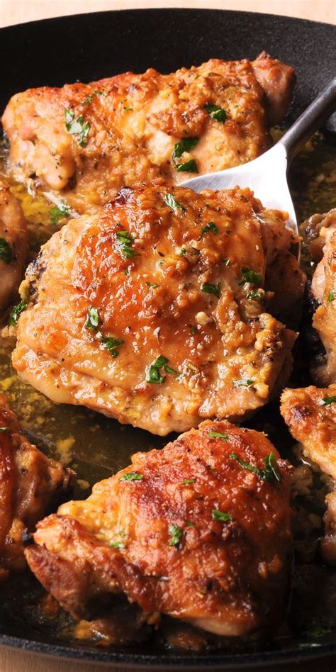Using chicken thighs, the most flavorful parts of the chicken, these recipes will have you cooking soups and skewers to tacos and sandwiches. Baked Chicken Thighs with Garlic Mustard Crust are so easy to make! The very best way to prep ...