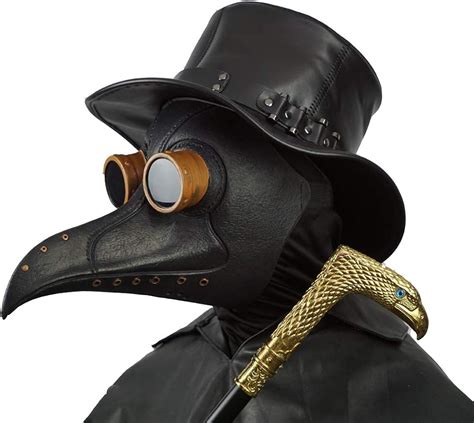 Creepy Party Black Plague Doctor Mask Deluxe Novelty Plague Doctor Mask