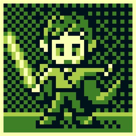I Tried To Portray My Son In Pixel Art As A Jedi Gameboy Palette