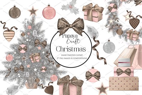Pastel Christmas Clipart ~ Illustrations ~ Creative Market