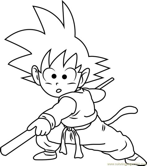 Goku Coloring Page For Kids Free Goku Printable Coloring Pages Online