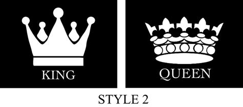King And Queen Art Prints His And Her Crowns Modern Wall Etsy