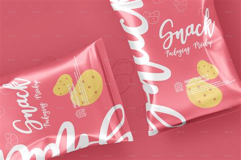 Snack Foil Pack Packaging Mockup Graphics Graphicriver