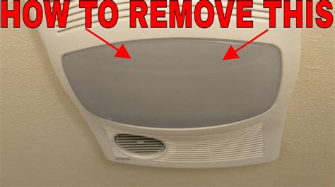 How To Remove The Light Cover On A Bathroom Exhaust Fan Youtube